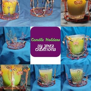 Orange and Blue Candle Holder